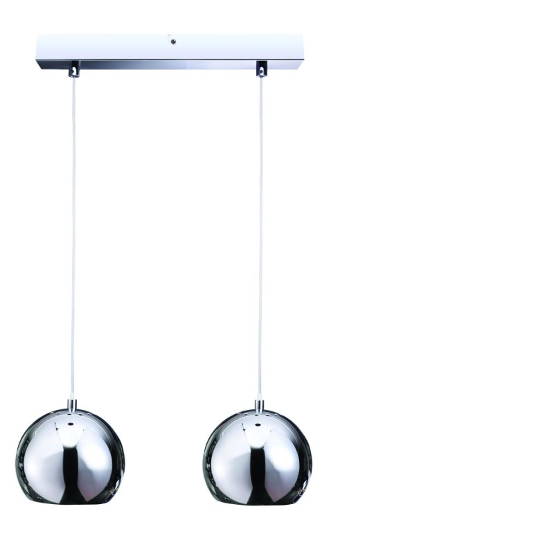 ARTEMIDA-2X chrom lampa wisząca kula szkło 2xE27