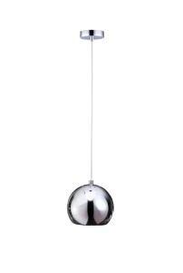 ARTEMIDA-1X chrom stylowa lampa wisząca "nad wyspę" kula szkło 1xE27 