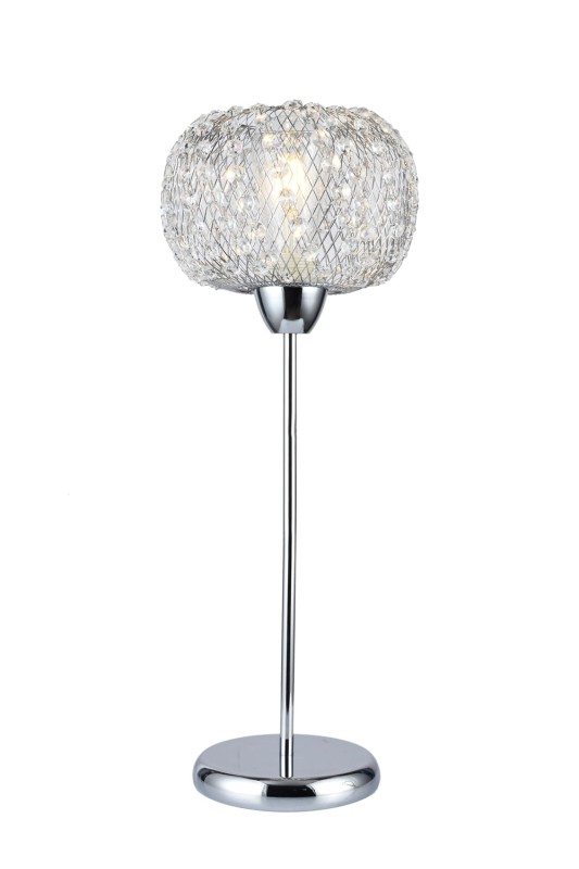 SORA-T lampa stołowa z kryształami, chrom