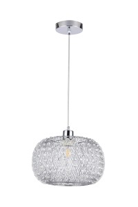 SORA-300 chrom stylowa lampa wisząca z kryształami, glamour 1xE27