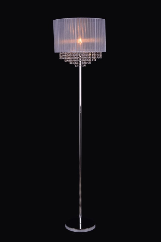 PASSIONI-F lampa podłogowa z kryształami szara