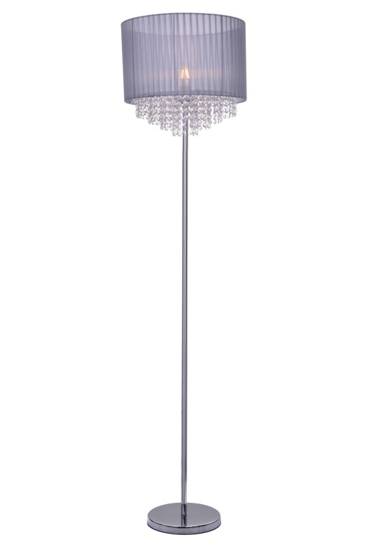 PASSIONI-F lampa podłogowa z kryształami szara
