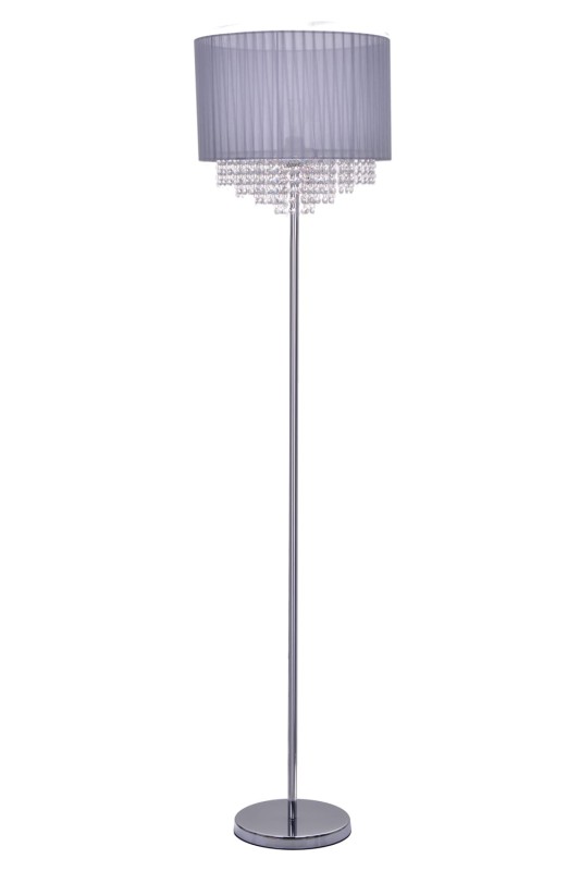 PASSIONI-F lampa podłogowa z kryształami szara