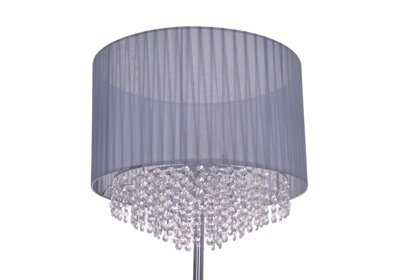 PASSIONI-F lampa podłogowa z kryształami szara