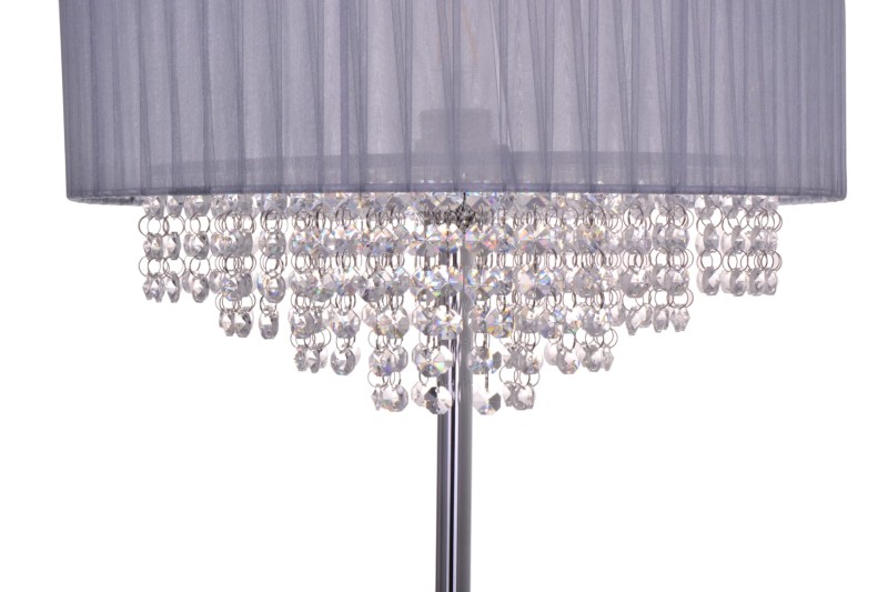 PASSIONI-F lampa podłogowa z kryształami szara