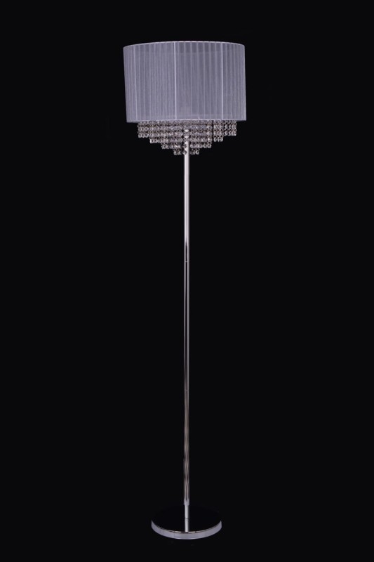 PASSIONI-F lampa podłogowa z kryształami szara
