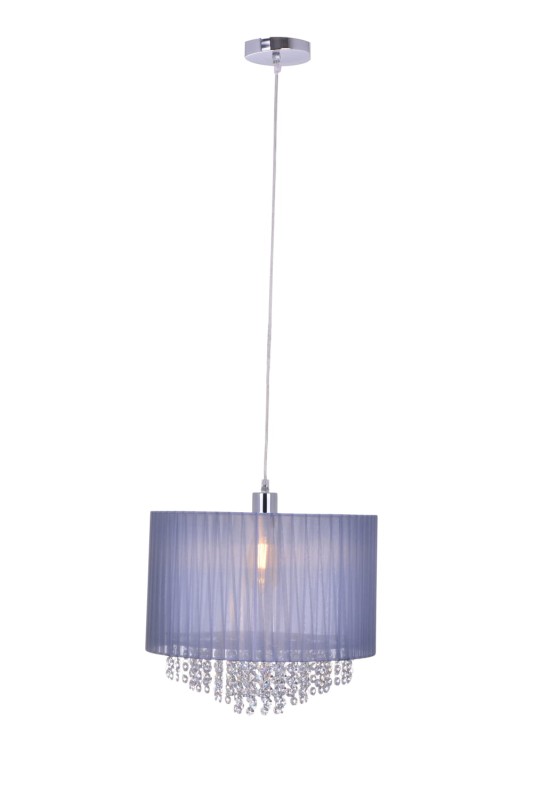 PASSIONI-400 lampa wisząca z kryształami szara