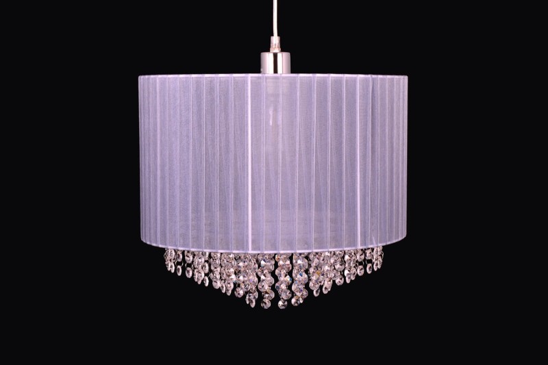 PASSIONI-400 lampa wisząca z kryształami szara