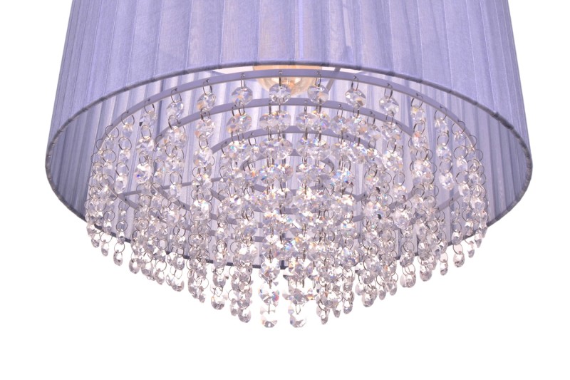 PASSIONI-400 lampa wisząca z kryształami szara