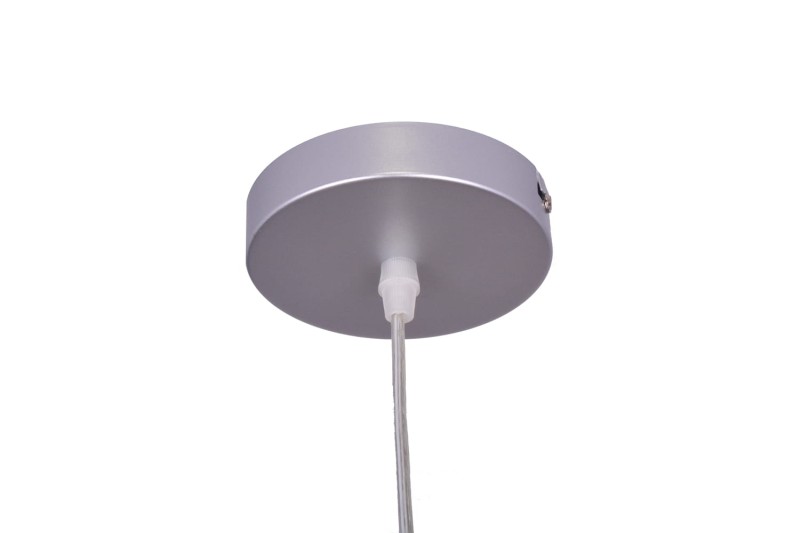 MONZA-400 Silver stylowa lampa wisząca, loft, industrial, srebrna regulacja wysokości. 1xE27