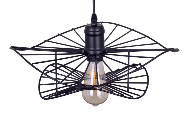 MONZA-400 Black stylowa lampa wisząca, loft, industrial, czarna, regulacja wysokości  1xE27
