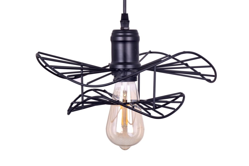 MONZA-300 Black stylowa lampa wisząca, loft, industrial, czarna, regulacja wysokości  1xE27