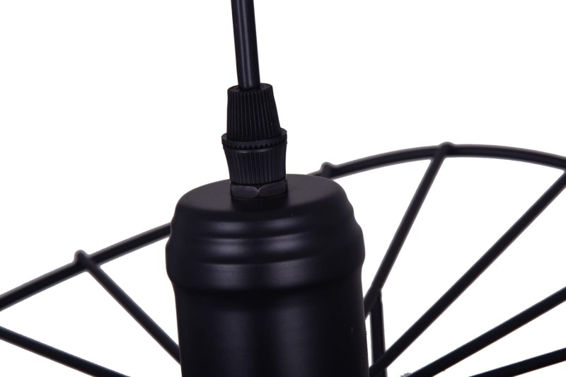 MONZA-300 Black stylowa lampa wisząca, loft, industrial, czarna, regulacja wysokości  1xE27