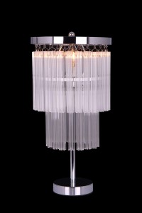 MANTIRRE-T chrom glamour lampa stołowa z kryształami  1xE14 40W
