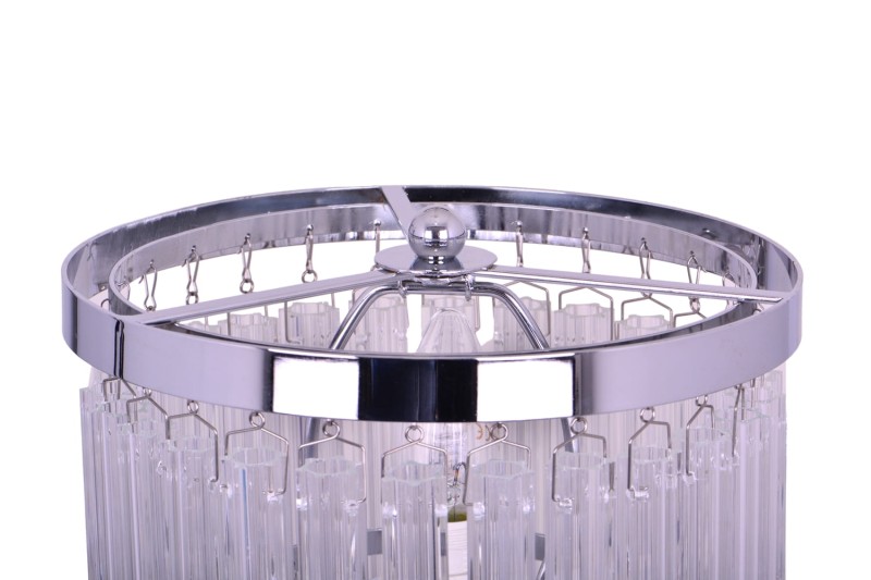 MANTIRRE-T chrom nowoczesna lampa stołowa z kryształami dwa poziomy 1xE14 40W