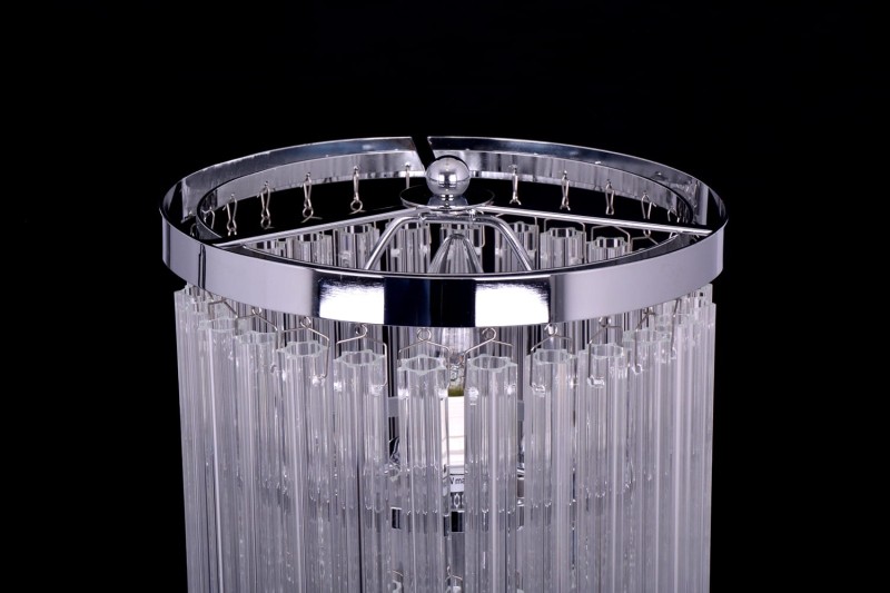 MANTIRRE-T chrom nowoczesna lampa stołowa z kryształami dwa poziomy 1xE14 40W