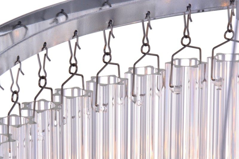 MANTIRRE-400 chrom nowoczesna lampa wisząca z kryształami dwa poziomy 3xE14 40W