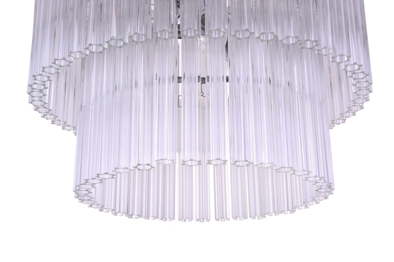 MANTIRRE-400 chrom nowoczesna lampa wisząca z kryształami dwa poziomy 3xE14 40W
