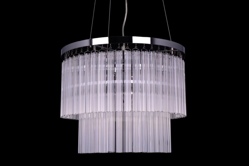 MANTIRRE-400 chrom nowoczesna lampa wisząca z kryształami dwa poziomy 3xE14 40W