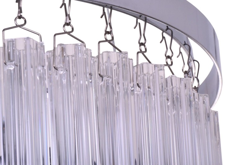 MANTIRRE-300 chrom nowoczesna lampa wisząca z kryształami dwa poziomy 1xE14