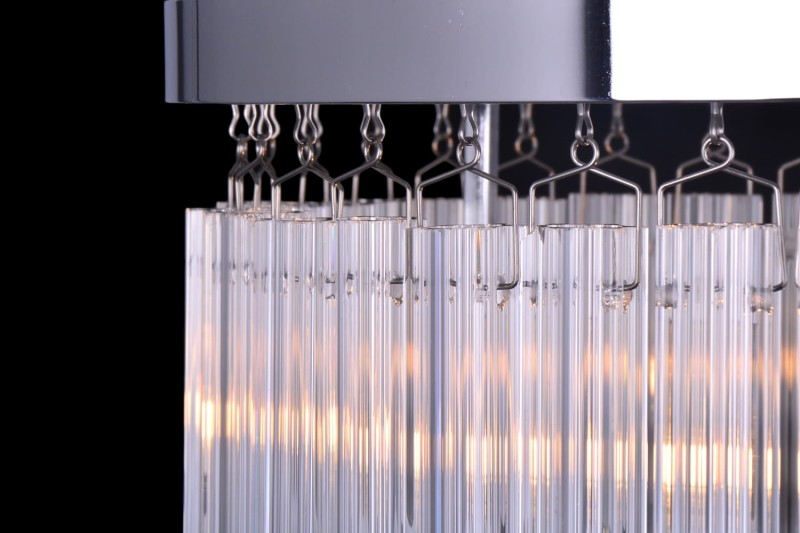 MANTIRRE-300 chrom nowoczesna lampa wisząca z kryształami dwa poziomy 1xE14