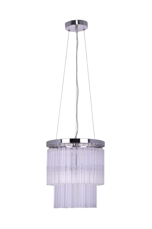 MANTIRRE-200 chrom nowoczesna lampa sufitowa  wisząca z kryształami 1xE14 40W