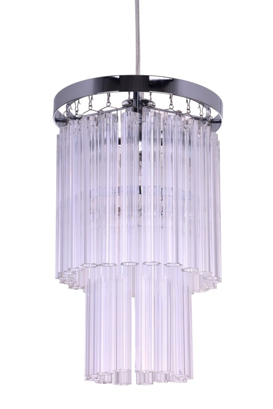 MANTIRRE-200 chrom nowoczesna lampa sufitowa  wisząca z kryształami 1xE14 40W