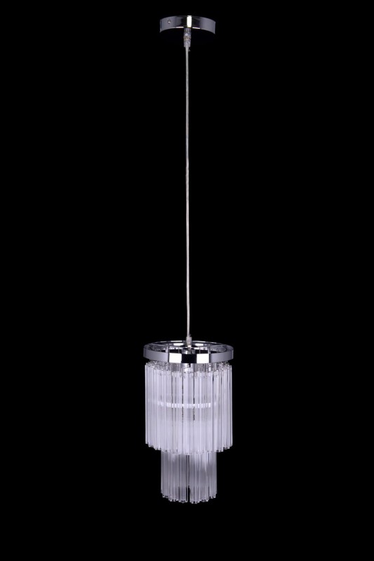 MANTIRRE-200 chrom nowoczesna lampa sufitowa  wisząca z kryształami 1xE14 40W