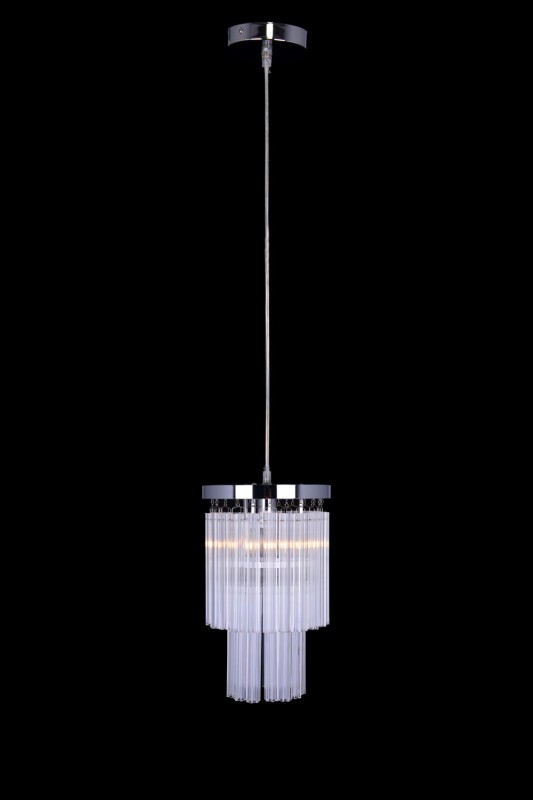 MANTIRRE-200 chrom nowoczesna lampa sufitowa  wisząca z kryształami 1xE14 40W