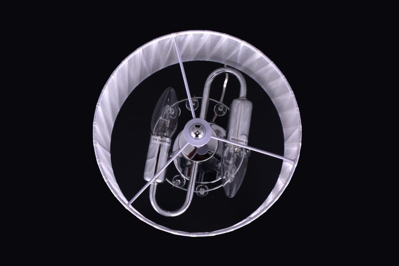 FLORA-T chrom piękna lampa stołowa abażur z kryształami styl glamour  1xE27 ↔25cm ↕35cm hurt