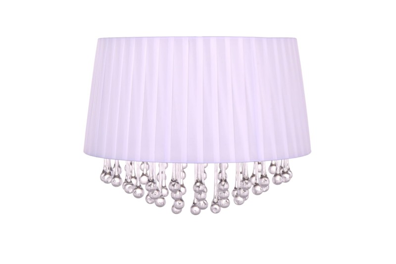 FLORA-400 chrom lampa sufitowa wisząca, abażur z kryształami styl glamour 3x40W Ø40cm ↕20cm ↕120cm hurt