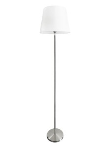 FL-3512 satyna lampa podłogowa klosz abażur tkanina biały 190cm 1xE27
