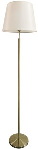 FL-3512 antyk mosiądz lampa podłogowa klosz abażur tkanina ecru 190cm 1xE27 