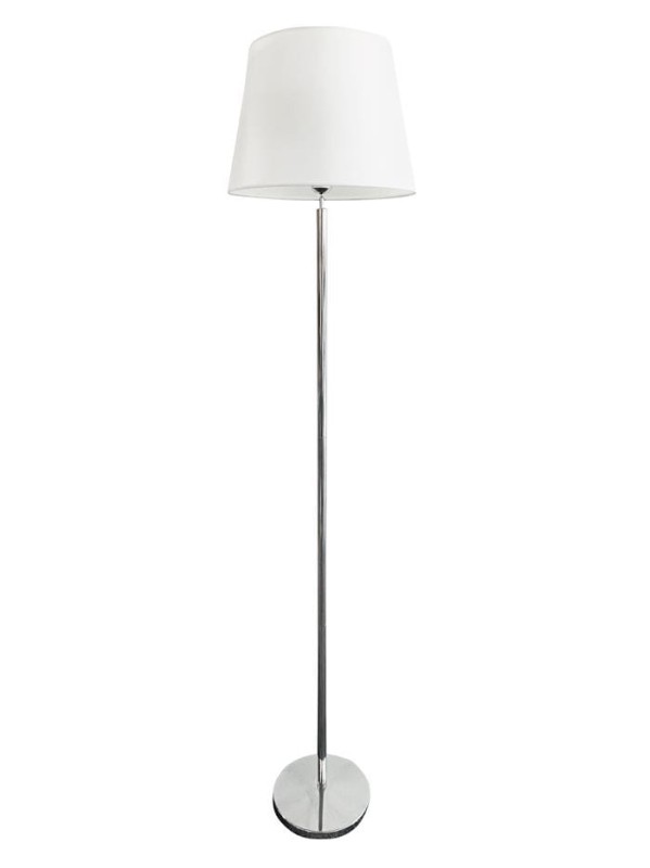 FL-3510 chrom klosz biały lampa stojąca podłogowa