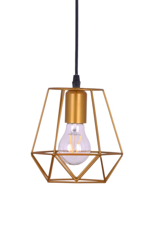 CARINI-170 Gold lampa wisząca, loft, złota