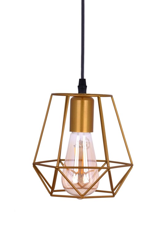CARINI-170 Gold lampa wisząca, loft, złota