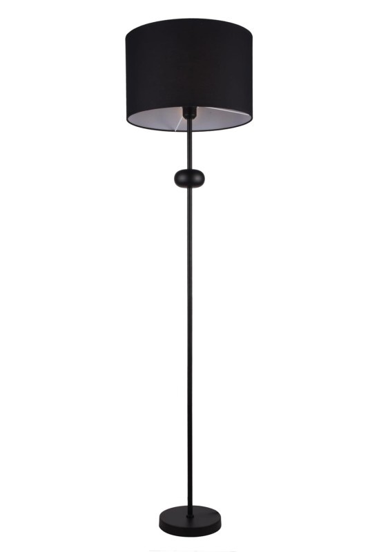 AVOLA czarna lampa podłogowa klosz abażur tkanina czarny Ø40cm ↕160cm 1xE27 hurt