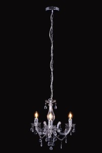 ALATRI-3 chrom lampa sufitowa wisząca, żyrandol z kryształkami akrylowymi styl glamour 3xE14  Ø46cm ↕41cm ↕140cm  hurt