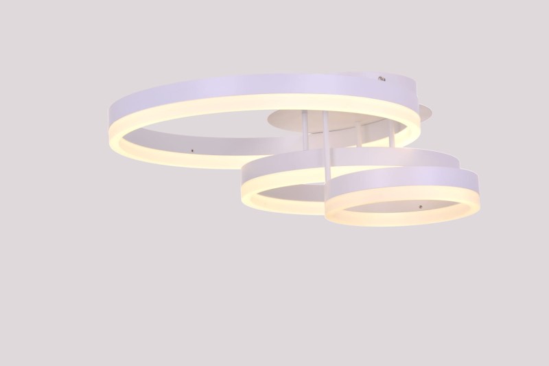 SCUDO LED nowoczesna lampa sufitowa plafon biały mat aluminium/akryl 75W 5625lm 4000K  hurt