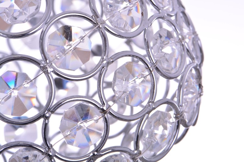 COREA-5 chrom żyrandol glamour lampa sufitowa klosz kulka kryształki 5xE27 nowość ! hurt