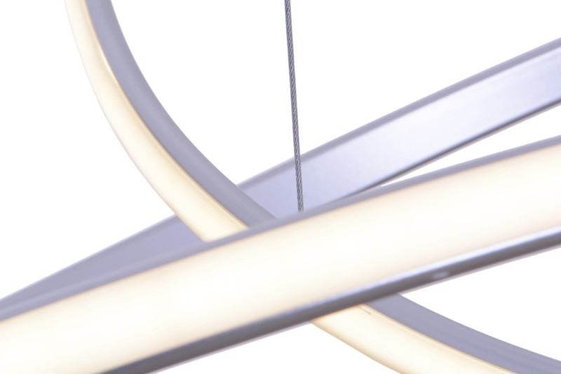 GIACARTA 700 LED srebrna lampa wisząca new style elastic  Ø70cm 55W  4000K hurt