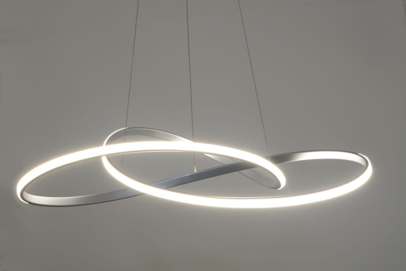 GIACARTA 700 LED srebrna lampa wisząca new style elastic  Ø70cm 55W  4000K hurt