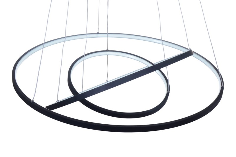 GALASSIA 600 LED czarny mat, lampa wisząca new style elastic Ø60/50/40cm  30/25/20W  4000K hurt