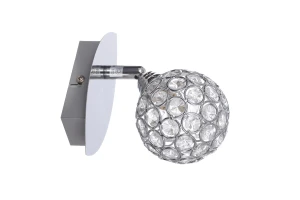 LANCASTER-1 chrom klasyczna lampa ścienna spot kinkiet glamour klosz ruchomy ↔15cm ↕ 16cm 1xG9