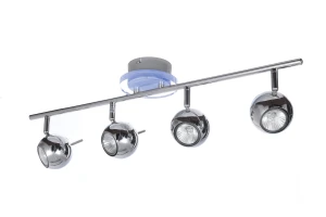 WALTER-4 chrom lampa sufitowa spot klosze metalowe ruchome  ↔65cm ↕20cm  4xGU10