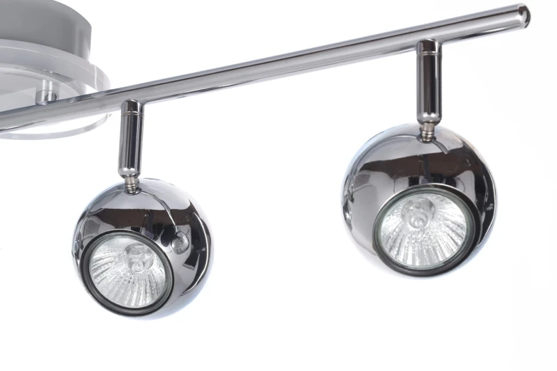 WALTER-4 chrom lampa spot 4xGU10 + LED 3,6W blue