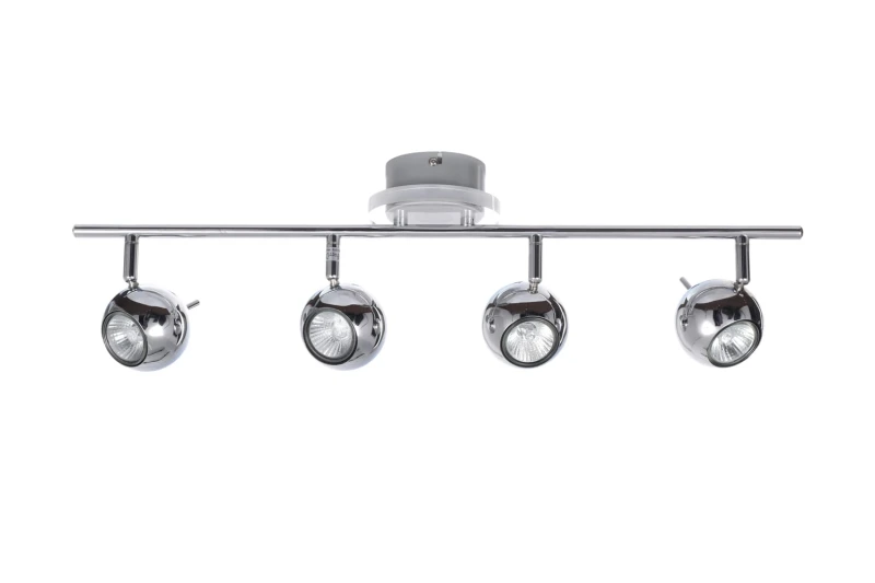 WALTER-4 chrom lampa spot 4xGU10 + LED 3,6W blue