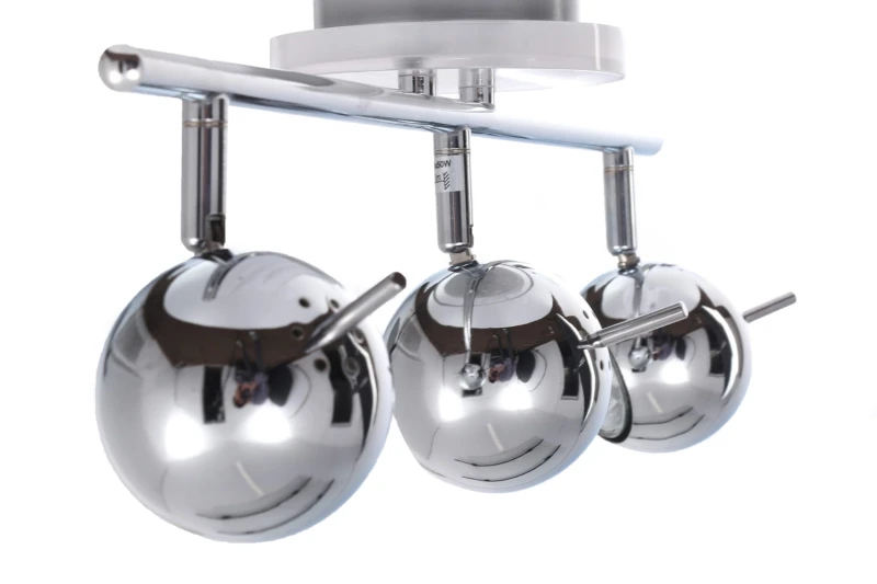 WALTER-3 chrom lampa spot 3xGU10 + LED 3,6W blue
