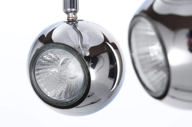 WALTER-3 chrom lampa spot 3xGU10 + LED 3,6W blue