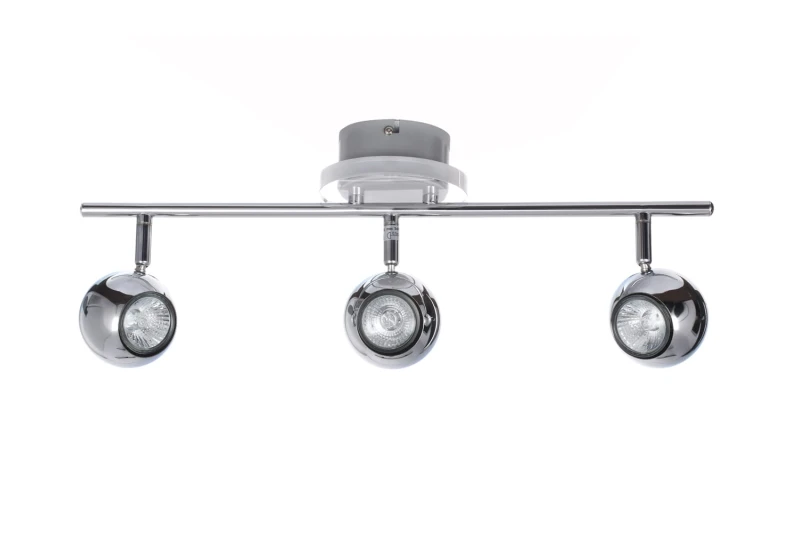 WALTER-3 chrom lampa spot 3xGU10 + LED 3,6W blue
